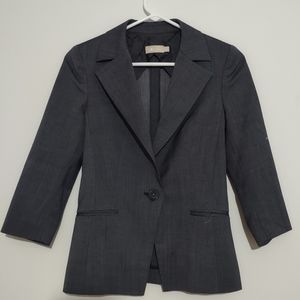 G2000 Women Wool Gray Vintage Suit Blazer Jacket 5 Professional Business Button